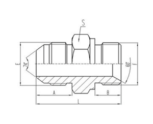 美制JIC螺紋74°錐面密封過渡接頭